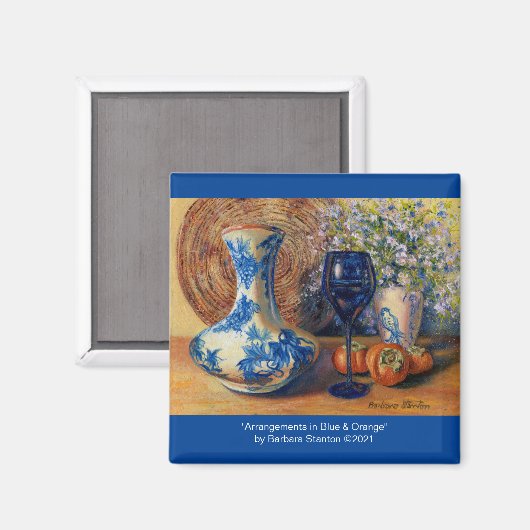 "Arrangements in Blue & Orange" Magnet (Vorderseite/Rückseite)