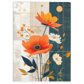 Array von Blume auf gemischten Medien Klemmbrett (Rückseite)