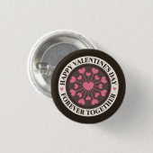 Array von Herzen für immer zusammen Valentine Button (Vorne & Hinten)