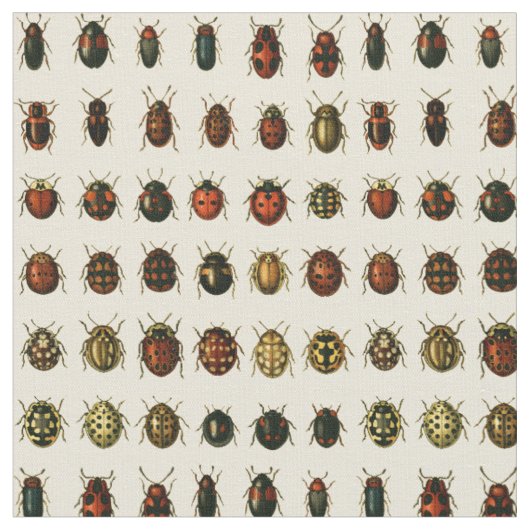 Array von Marienkäfern Stoff (Nahaufnahme)
