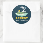 Arrest Bill Clinton Epstein Island Runder Aufkleber (Tasche)