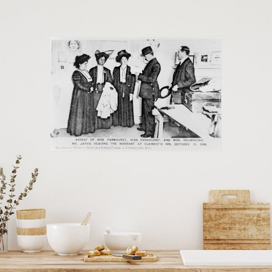 Arrest of Mrs Pankhurst Poster (Küche)