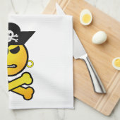 ARRGH - GRR Emoticon Pirate Handtuch (Viertel Falte)