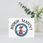 Arrgh Matey Pirate Boy Postcard Postkarte (Stehend Vorderseite)