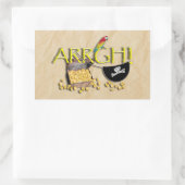 ARRGH! Mit Piratenschatz, Papagei und Augenpflaste Rechteckiger Aufkleber (Tasche)