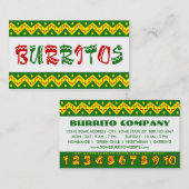 arriba buritto (LoyalitätsLochkarte) Treuekarte (Vorne/Hinten)