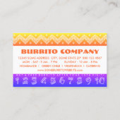 arriba burittos (Loyalitätstempelkarte) Treuekarte (Rückseite)