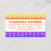 arriba tacos (Loyalitätstempelkarte) Treuekarte (Rückseite)