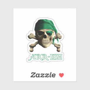 ARRish Funny Irish Pirate St. Patricks Day Aufkleber
