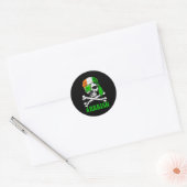 Arrish Irish Rate Skull St Patricks Day Clover Gif Runder Aufkleber (Umschlag)