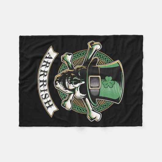 Arrish Irish Rate St Patricks Day, Rate Men Funny Fleecedecke (Vorderseite (Horizontal))