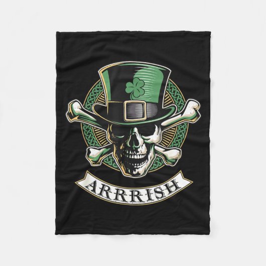 Arrish Irish Rate St Patricks Day, Rate Men Funny Fleecedecke (Vorderseite)