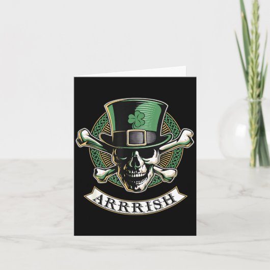 Arrish Irish Rate St Patricks Day, Rate Men Funny Karte (Vorderseite)