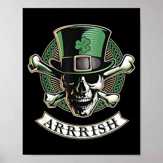 Arrish Irish Rate St Patricks Day, Rate Men Funny  Poster (Vorne)
