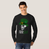 Arrish Pirate Skeleton Funny St Patrick's Day Holi T-Shirt (Vorne ganz)