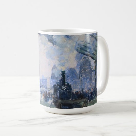 Arrival Of Normandy Train Painting Claude Monet Kaffeetasse (VorderseiteRechts)