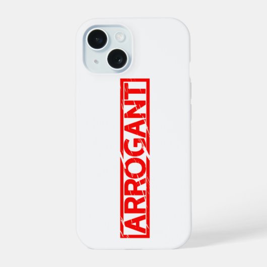 Arrogante Briefmarke iPhone 15 Hülle (Rückseite)