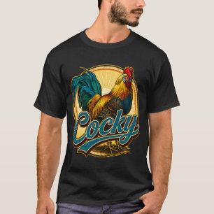 Arroganter Hahn im Vintage-Landhausstil T-Shirt