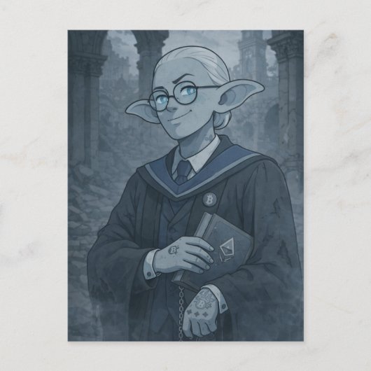 Arroganz / Professor / Universität Postkarte (Vorderseite)