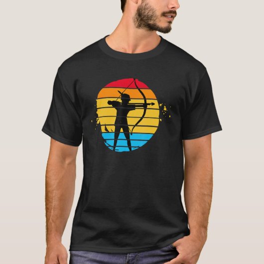 Arrow and Bow  Archery Grunge Style T-Shirt (Vorderseite)