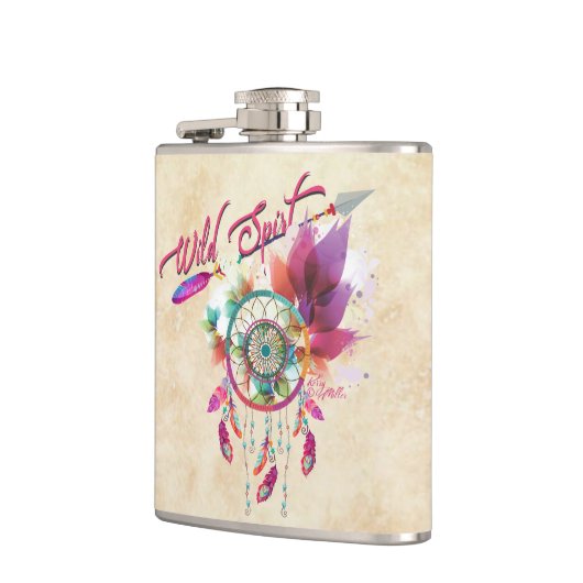 Arrow and Dream Catcher Flachmann (Links)