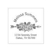 Arrow-Arrow, Artadresse der Rose-Blume Gummistempel (Prägung)