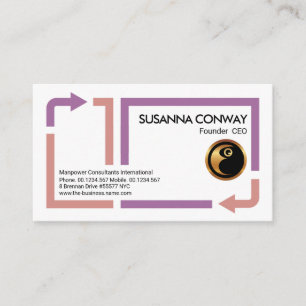 Arrow-Bewegungs-Rahmen für Manpower Staffeln Visitenkarte