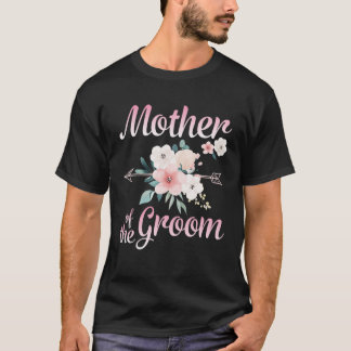 Arrow Blume glücklich Mutter der Groom Bride Husba T-Shirt