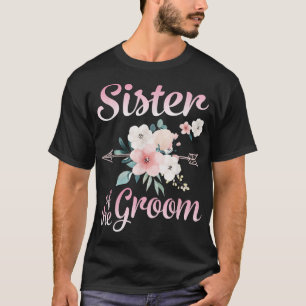 Arrow Blume glückliche Schwester der Groom Bride H T-Shirt
