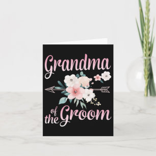 Arrow Blume glückliches Oma der Groom Bride Husb Karte