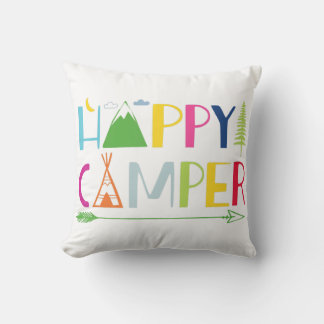 Arrow Camper Happy Summer Camp Camping Geschenk Mä Kissen