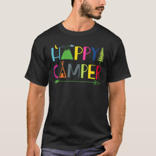 Arrow Camper Happy Summer Camp Camping Männer Frau T-Shirt