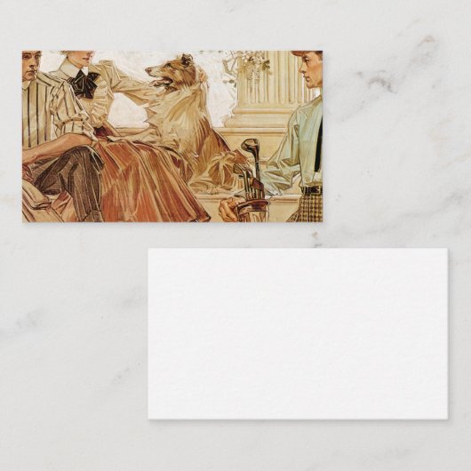 Arrow Collar advertisement, 1910 by Leyendecker Visitenkarte (Vorne/Hinten)