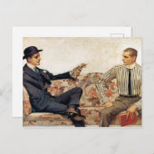 Arrow Collar Inserat, 1912 von Leyendecker Postkarte (Vorne/Hinten)