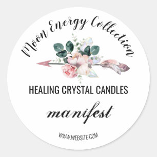 Arrow Crystal Candle Product Labels Runder Aufkleber