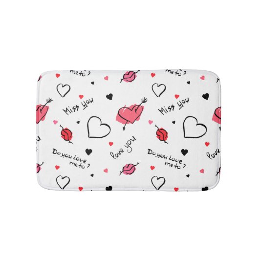 Arrow des Valentins Herz nahtlos Badematte (Vorderseite)