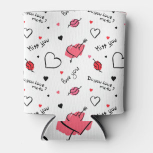 Arrow des Valentins Herz nahtlos Dosenkühler