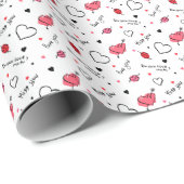 Arrow des Valentins Herz nahtlos Geschenkpapier (Rolleneckpunkt)