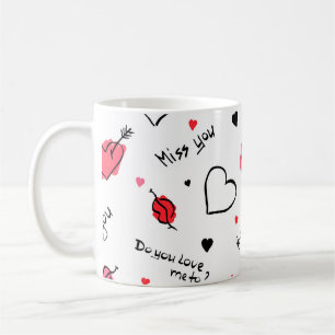 Arrow des Valentins Herz nahtlos Kaffeetasse