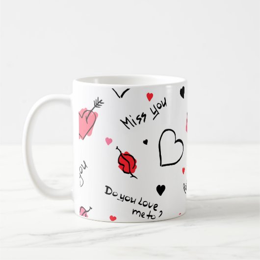 Arrow des Valentins Herz nahtlos Kaffeetasse (Links)