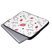 Arrow des Valentins Herz nahtlos Laptopschutzhülle (Vorne Knopf)