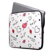 Arrow des Valentins Herz nahtlos Laptopschutzhülle (Vorderseite Links)