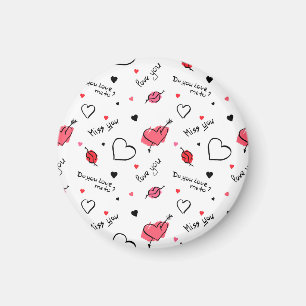 Arrow des Valentins Herz nahtlos Magnet