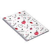 Arrow des Valentins Herz nahtlos Notizblock (Rechte Seite)