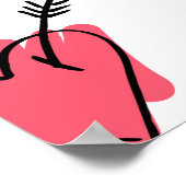 Arrow des Valentins Herz nahtlos Poster (Ecke)