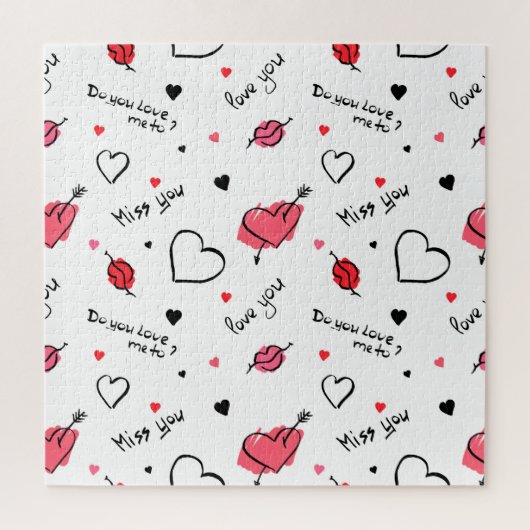 Arrow des Valentins Herz nahtlos Puzzle (Vertikal)