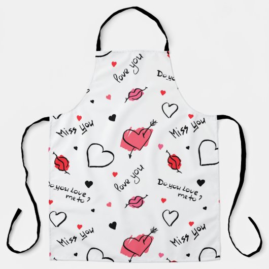Arrow des Valentins Herz nahtlos Schürze (Vorderseite)