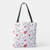 Arrow des Valentins Herz nahtlos Tasche (Rückseite)