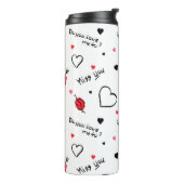 Arrow des Valentins Herz nahtlos Thermosbecher (Nach links gedreht)