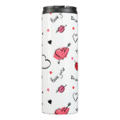 Arrow des Valentins Herz nahtlos Thermosbecher (Rückseite)
